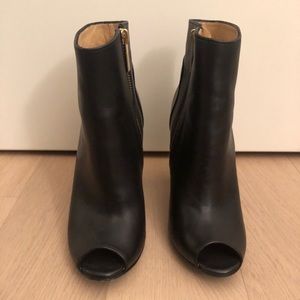 Guava Black Open Toe Ankle Booties